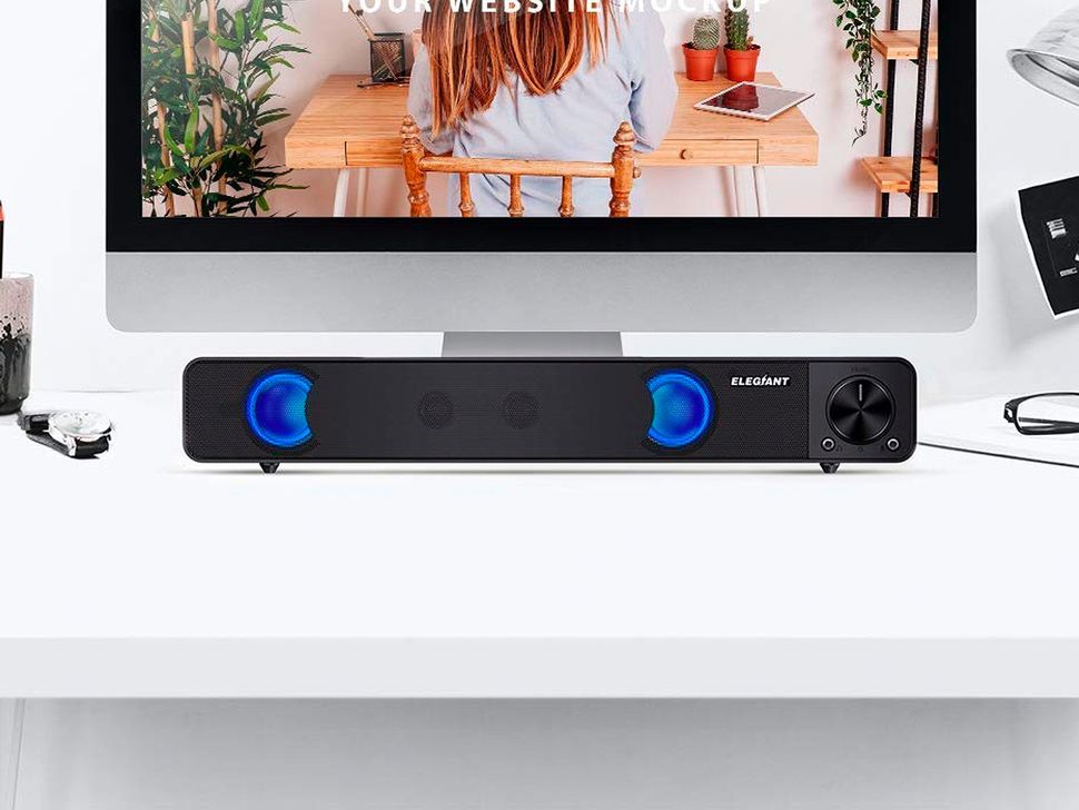 Plug this discounted USB Stereo Soundbar into your computer for just