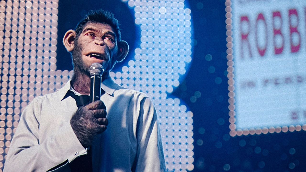 Monkey in a biographical musical drama following the life and career of Robbie Williams