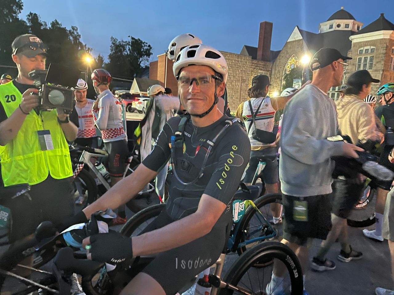 Greg Van Avermaet at the start of Unbound 200 2025