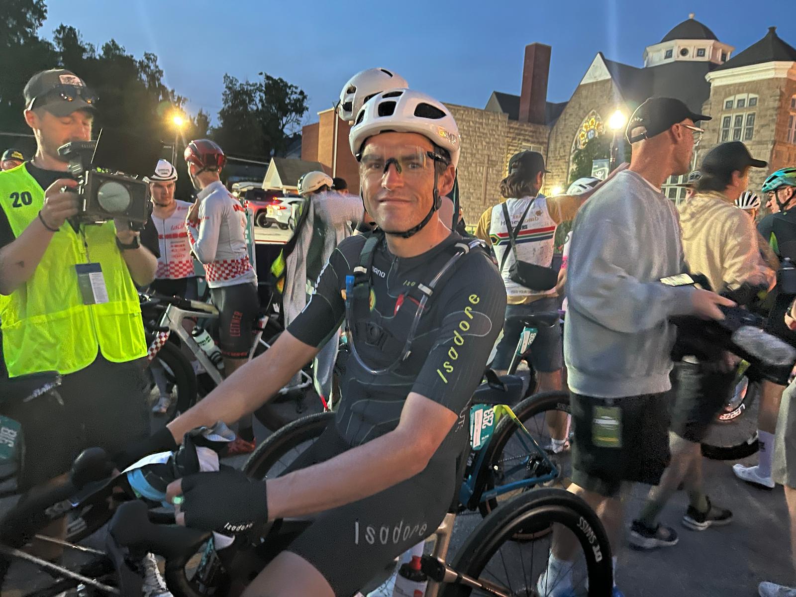 Greg Van Avermaet at the start of Unbound 200 2025