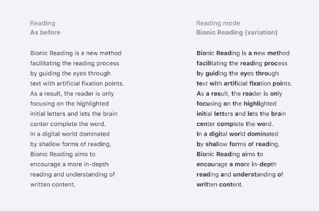 Bionic Reading