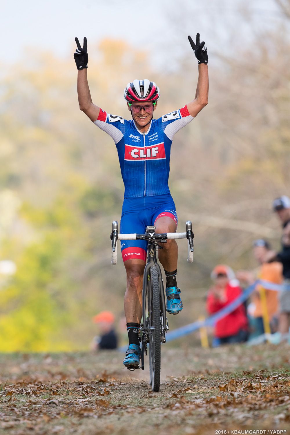 Katerina Nash took the final sprint to the line against Compton, with Noble coming in third.