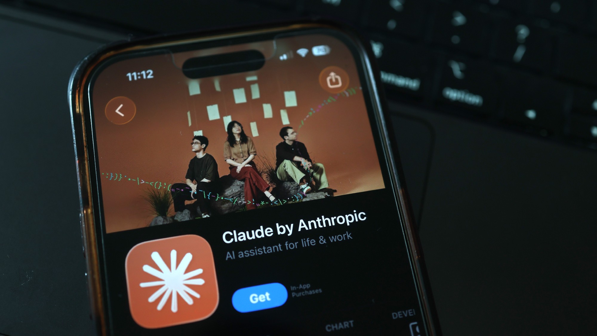 The Claude AI app seen in the app store on a smartphone screen