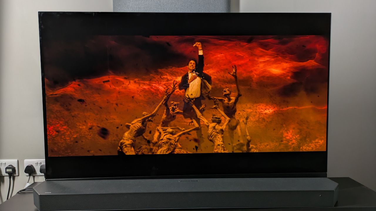 4K Blu-ray shot of Constantine in hell