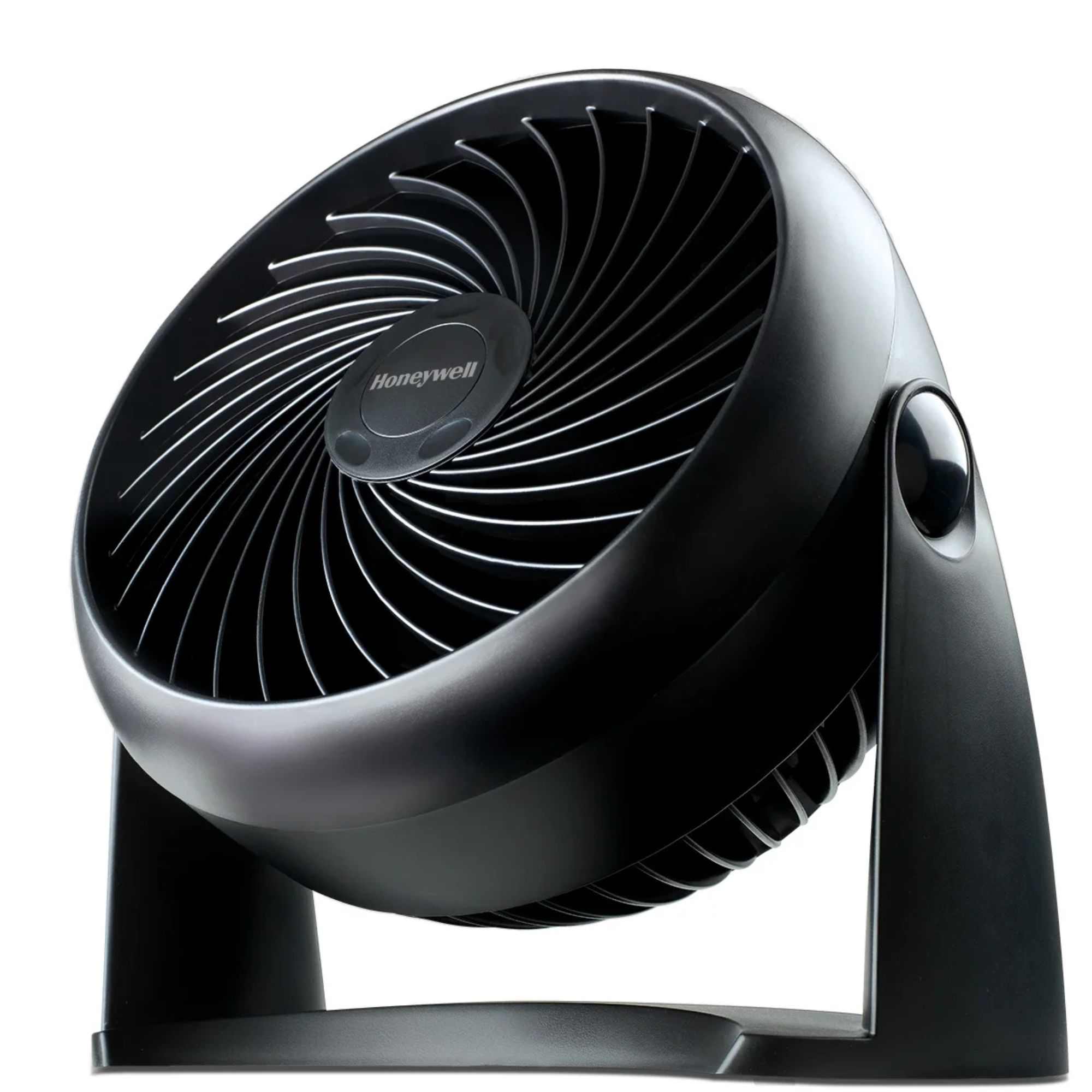 Black Honeywell table-top fan