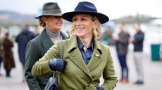Zara Tindall attends day 3 'St Patrick's Thursday' of the Cheltenham Festival at Cheltenham Racecourse on March 13, 2025