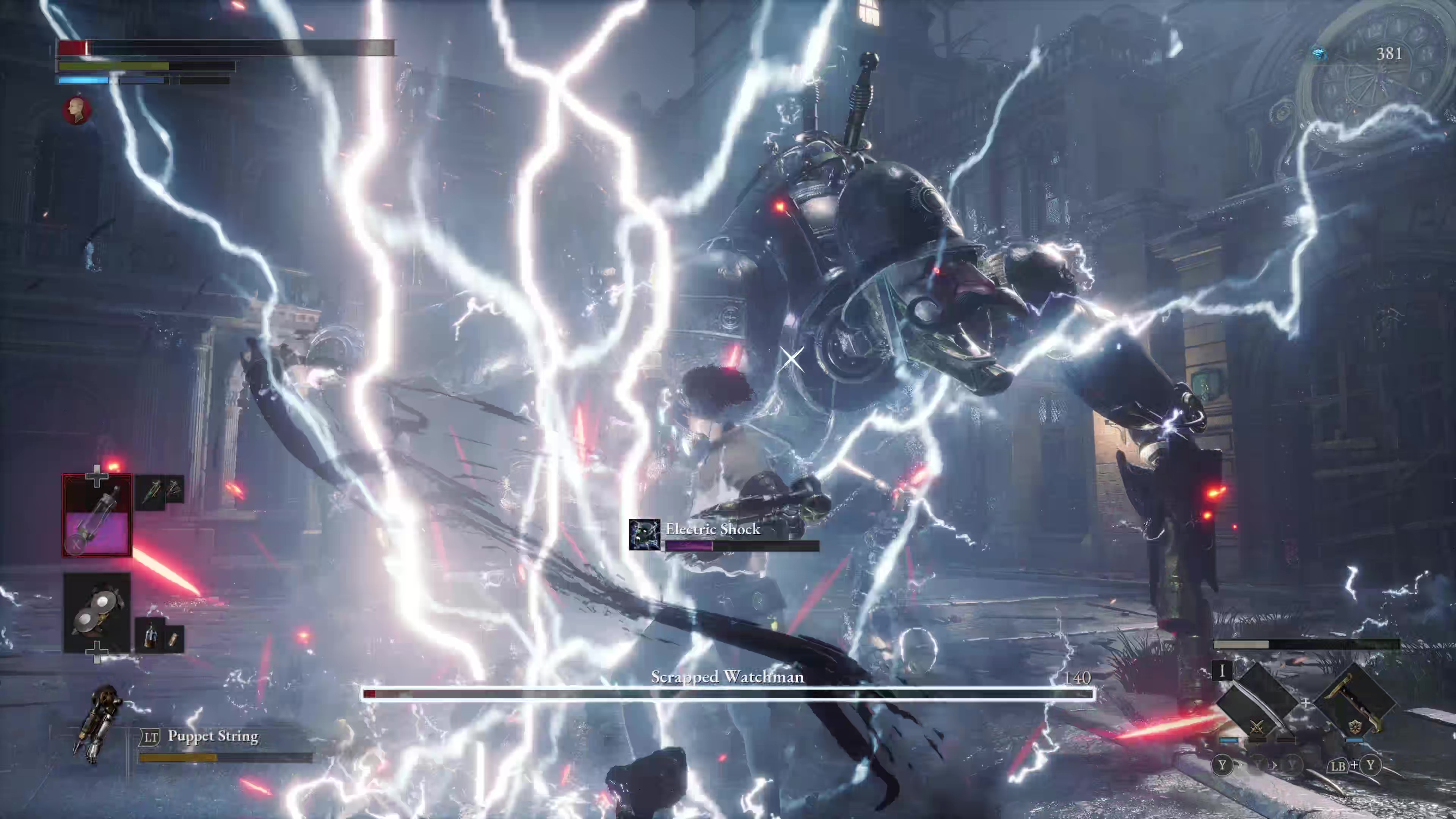 Captura de pantalla del juego del ataque Scrapped Watchman