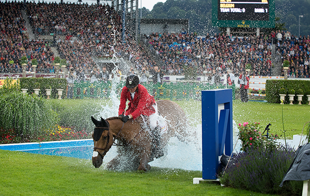 Gregory Wathelet and Desteny van het Dennehof at CHIO Aachen 2013.