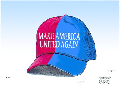 Political Cartoon U.S. Biden united america