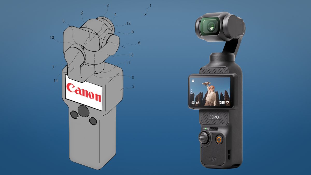 Patent schematic diagram for a Canon gimbal camera