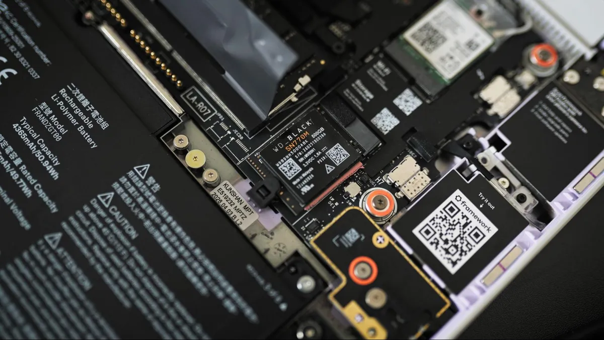 Материнская плата Framework Laptop 12 с процессором Intel Wildcat Lake
