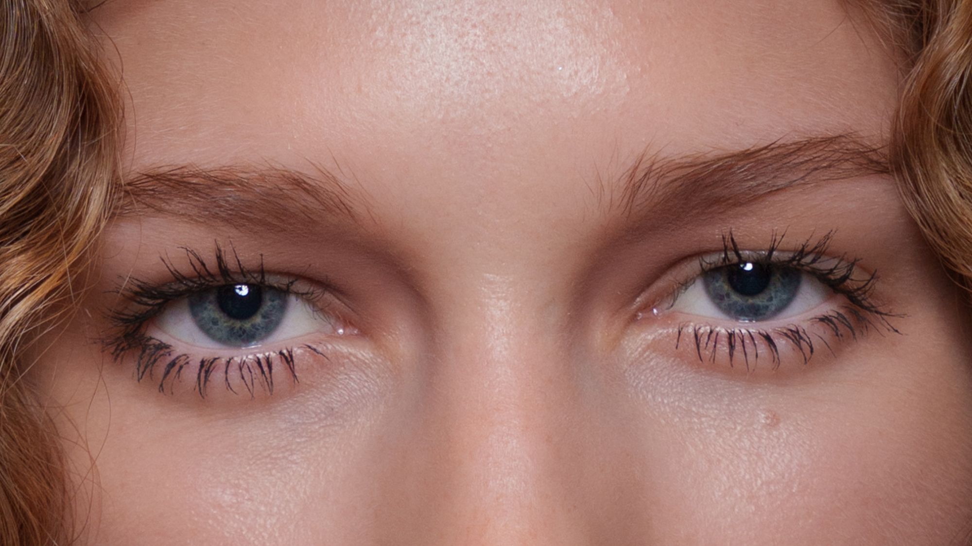 a close up of a models eyes from backstage at a Ferragamo fashion show - best mascara