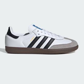 Adidas Samba in black, white and taupe