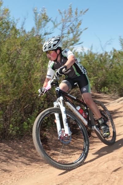 Under 15 men's winner Liam Jeffries out on course.