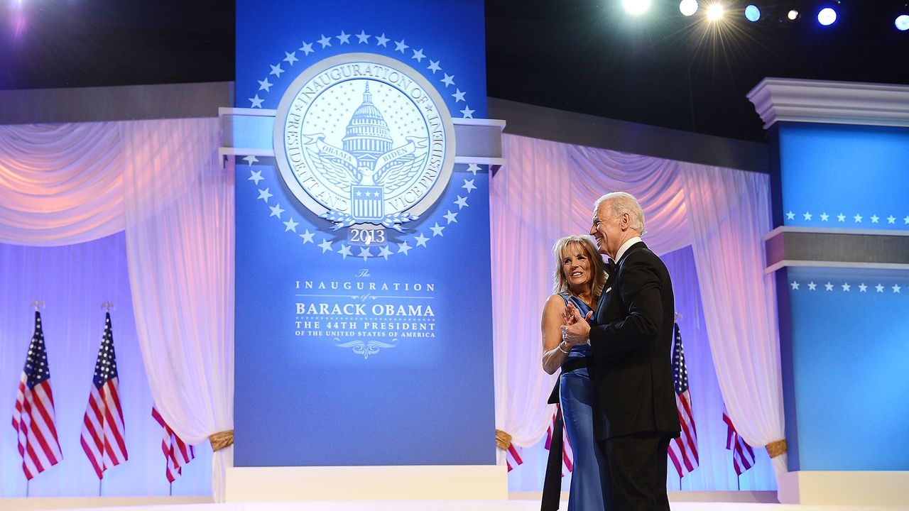 washington, dc january 21 us vice president joe biden and dr jill biden dance together during the inaugural ball at the walter e washington convention center on january 21, 2013 in washington, united states photo by michael kovacwireimage