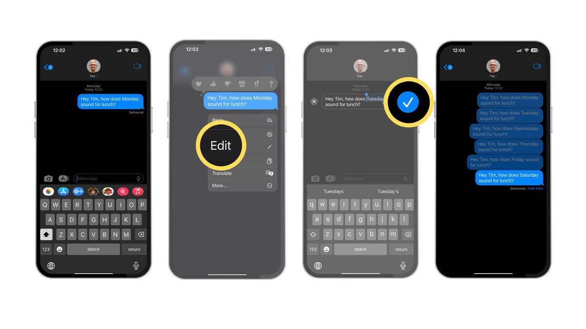 Edit message media