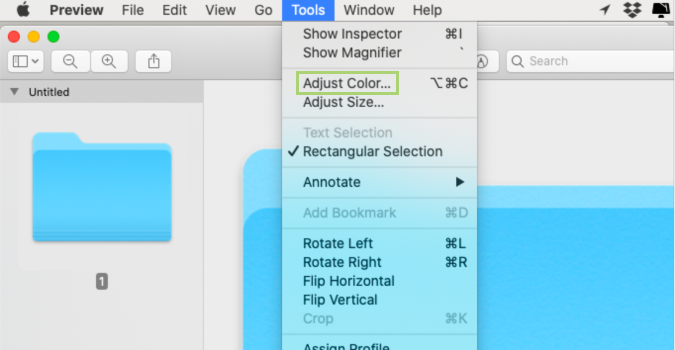 change folder color mac