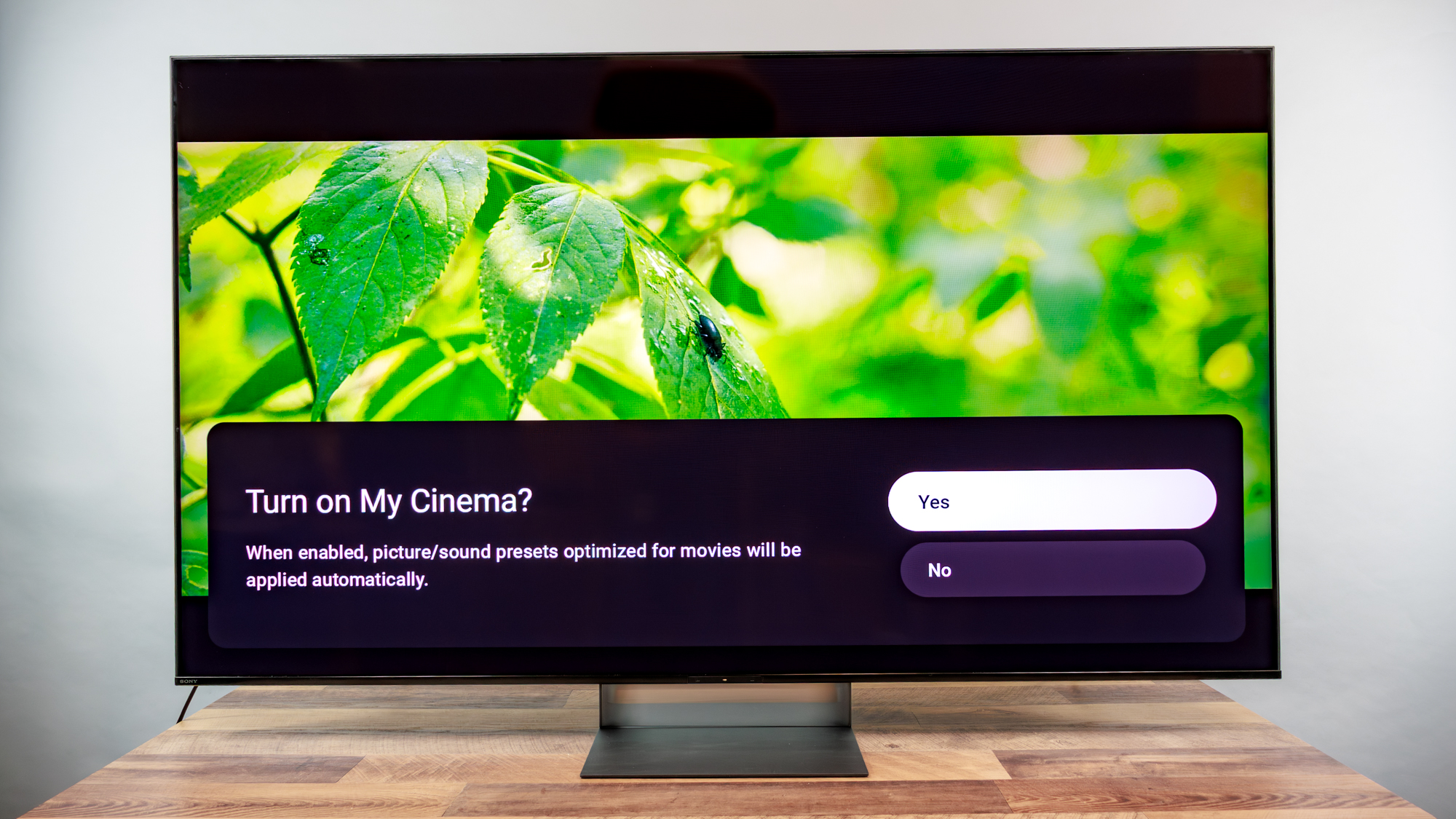 Sony Bravia 7 II True RGB TV on a desk