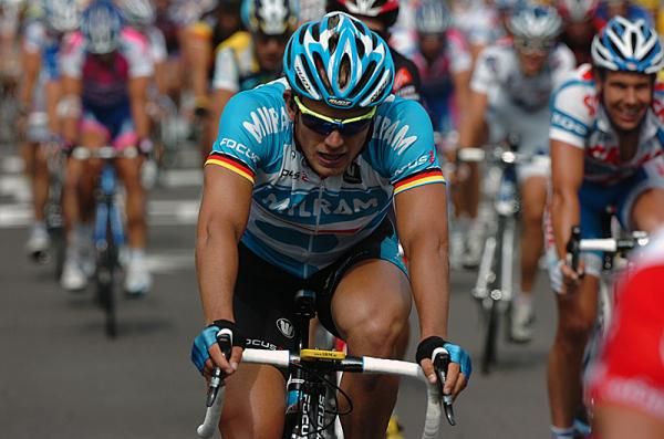 Gerald Ciolak (Milram) couldn't quite finish off his team's hard work.