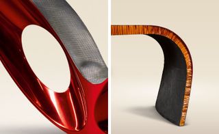 Highlights include Ron Arad’s ’All Night Long’ table (left) and the ’Void’ chair series (right)