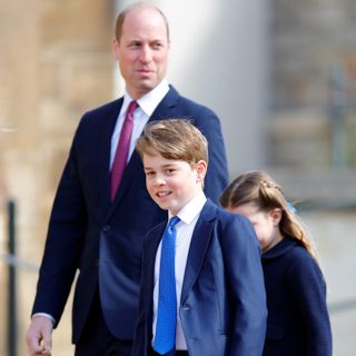 Prince William and Prince George at an event