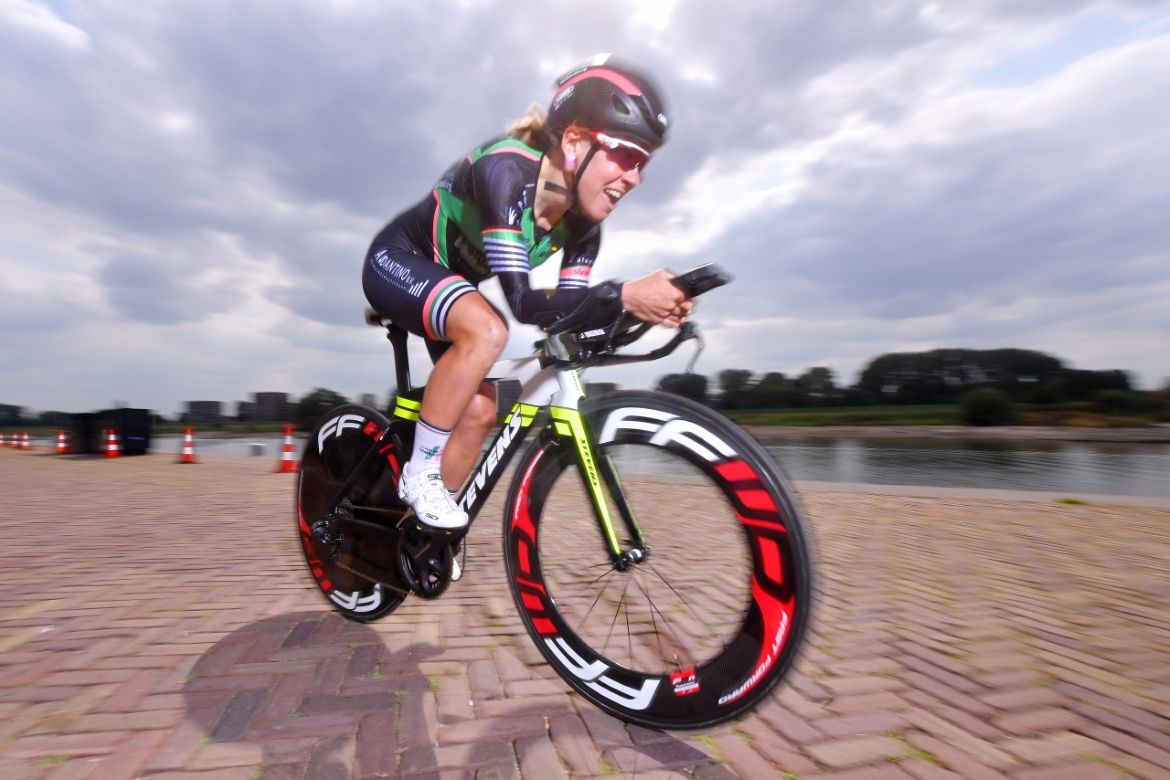 Belle De Gast (Team Parkhotel Valkenburg), during the 21st Boels Rental Ladies Tour 2018, Prologue - Stage 1 a 3,2km Individual Time Trial from Arnhem to Arnhem
