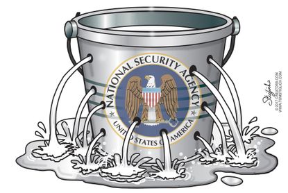 Political Cartoon U.S. Flynn NSA leaks Russia