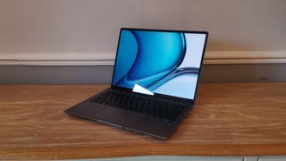 A side angle view of the Huawei MateBook 14s