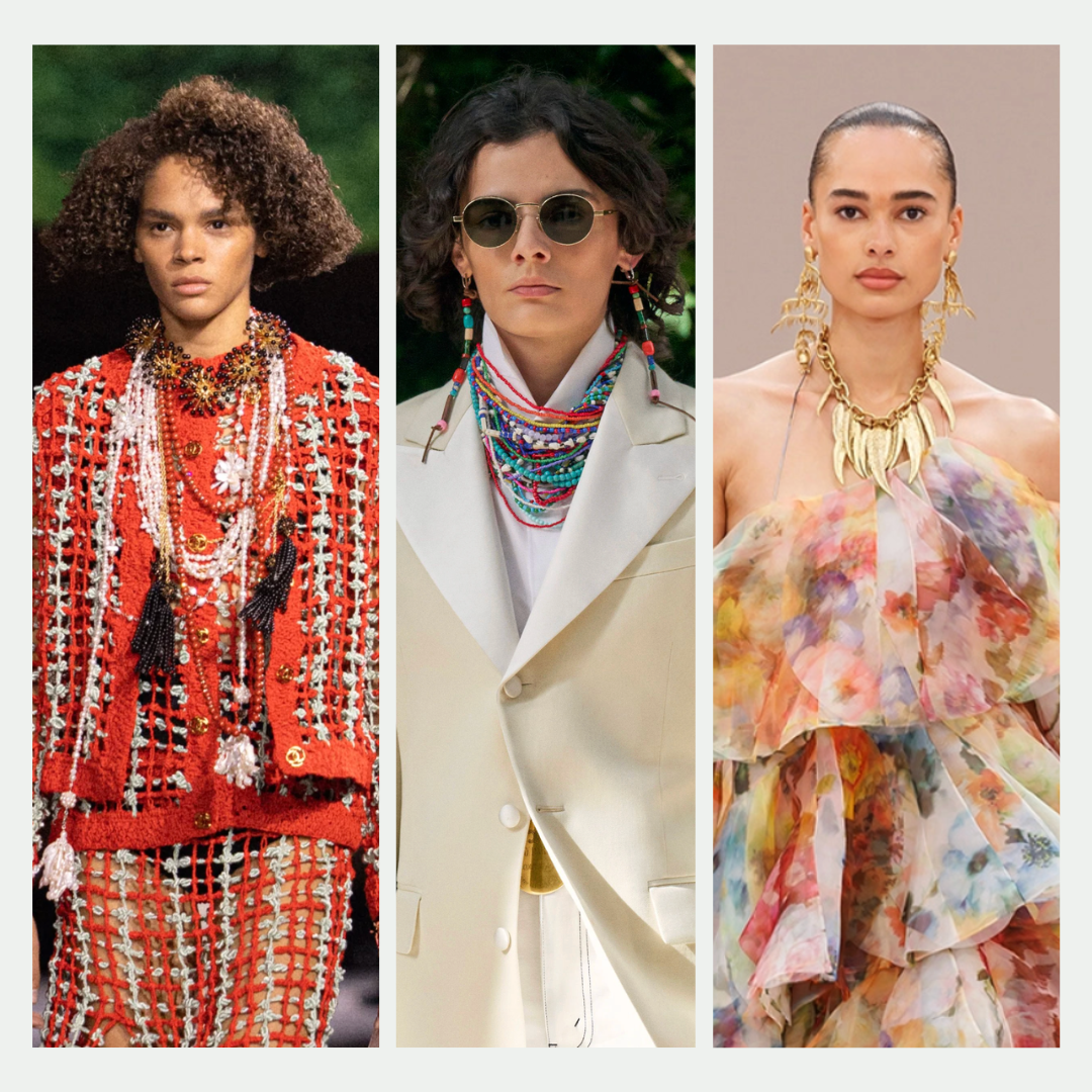 layering jewellery - Chanel, Celine, Zimmermann ss26 runway