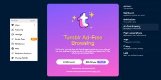 Tumblr Ad Free Option