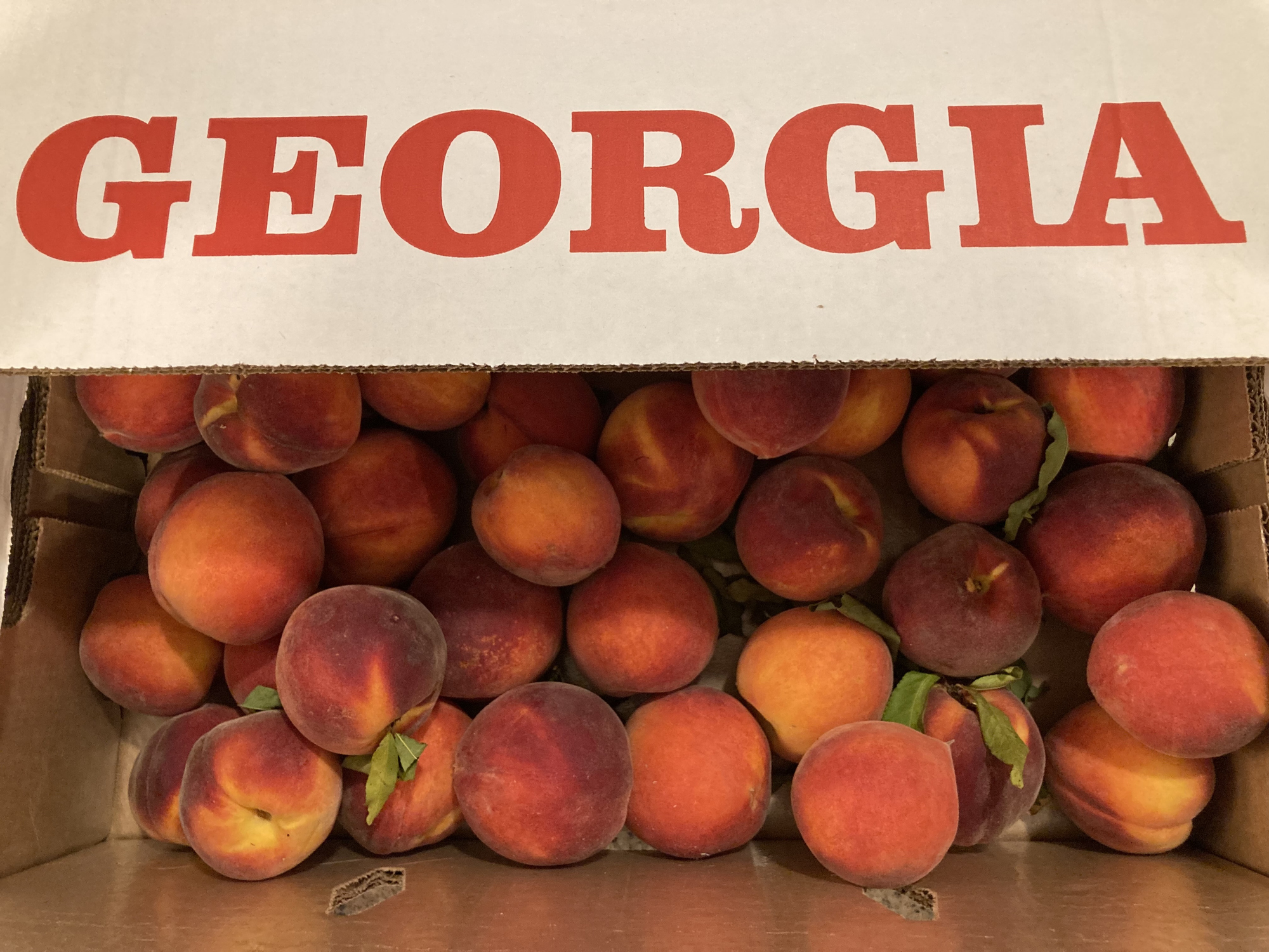 a box of Georgia peaches