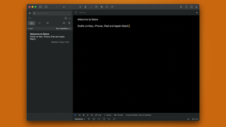 Drafts app on macOS with a new sheet