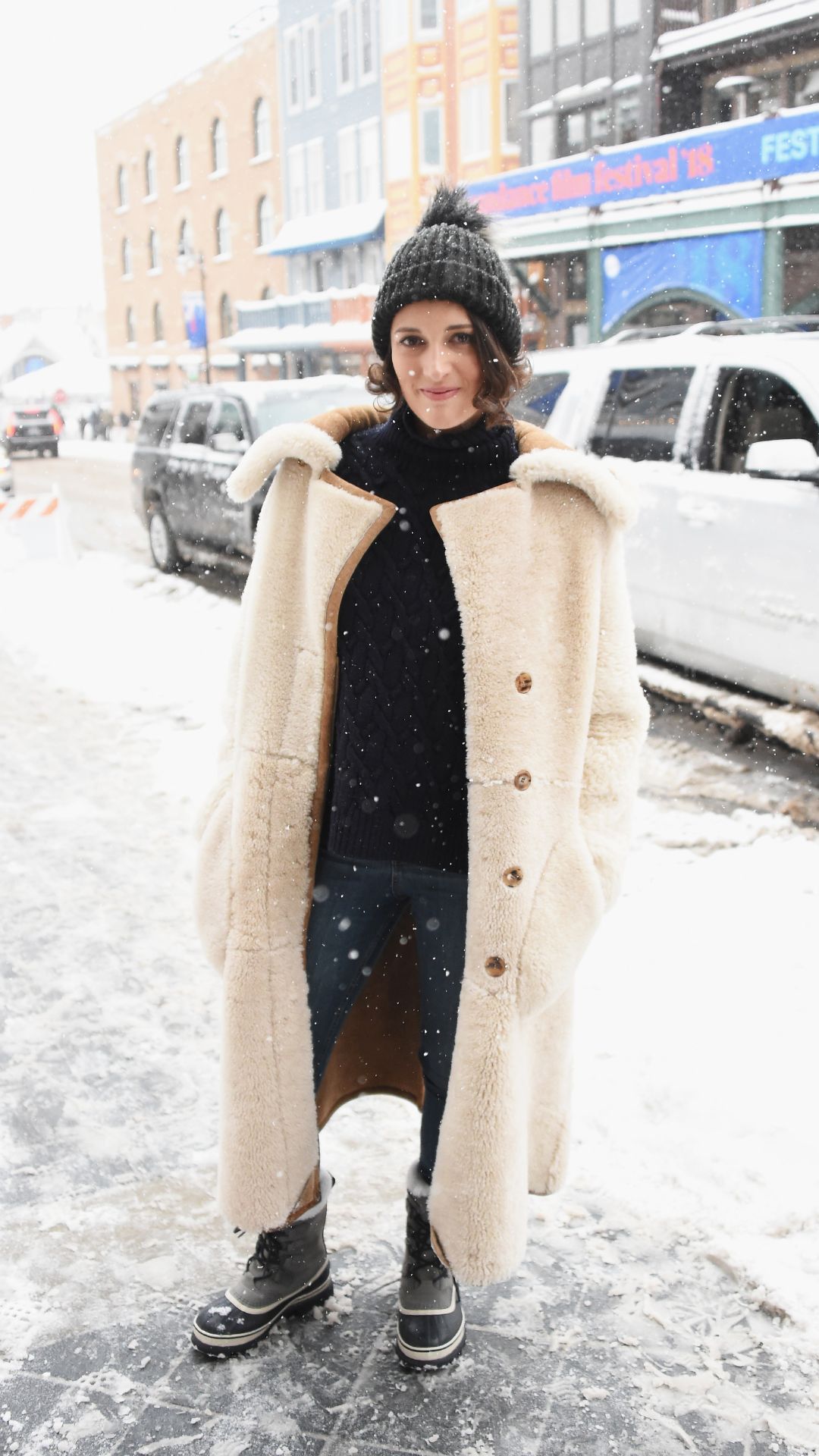 Phoebe Waller-Bridge is seen in SOREL Style Around Park City - Day 2 on January 20, 2018 in Park City, Utah.