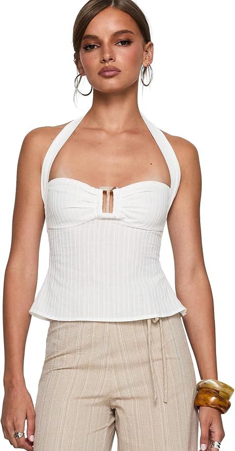 Princess Polly, Isabetta Halter Top White