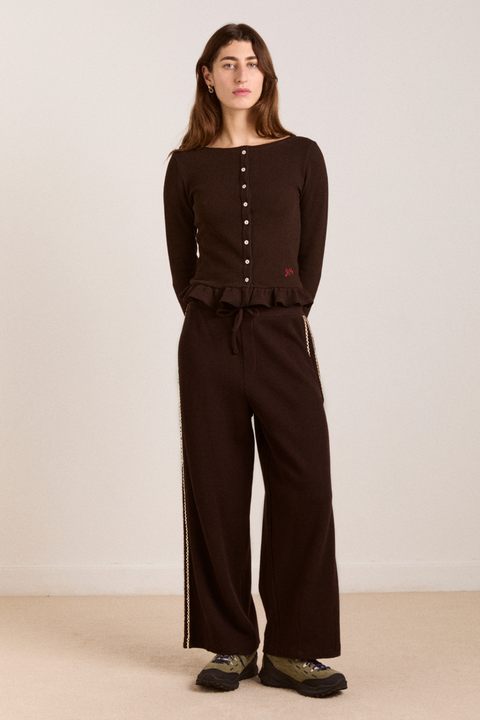 Piper Waffle Jogger - Chocolate