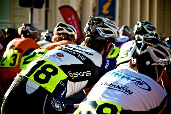Riders await the start...