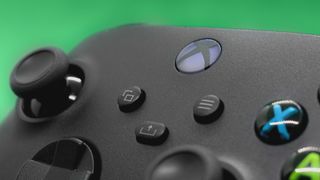 Xbox Wireless Controller on green background