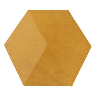 Orange hexagonal rug