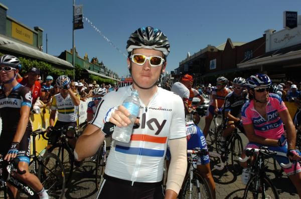 Geraint Thomas (Sky) crashed yesterday but battled on
