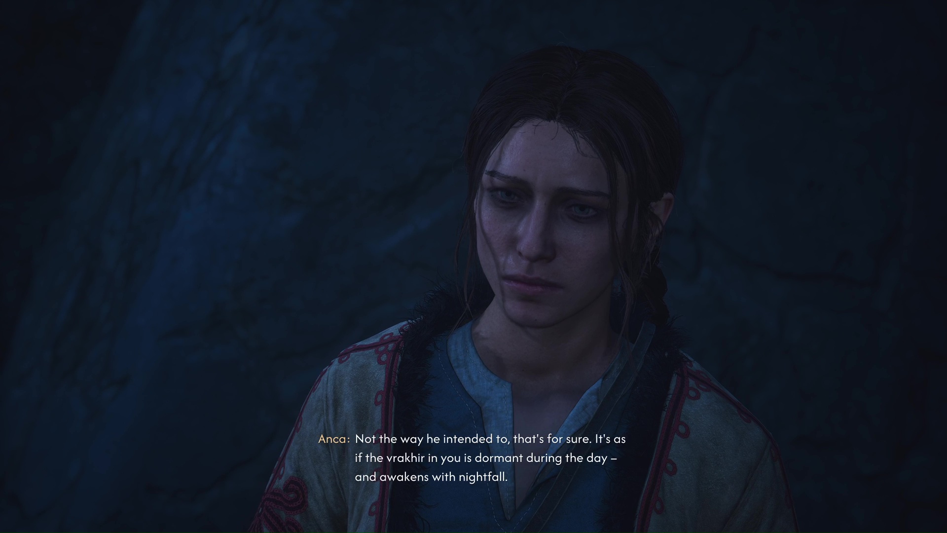 Anca explains the effects of night and day in The Blood of Dawnwalker