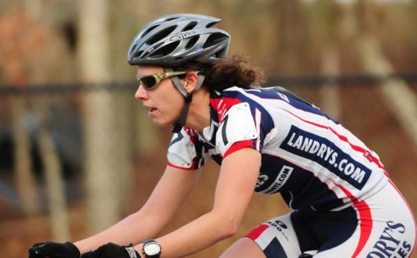 Sara Bresnick-Zocci (Pedalpower coaching/Landry's) is another pro mountain biker who looked proficient in the woods