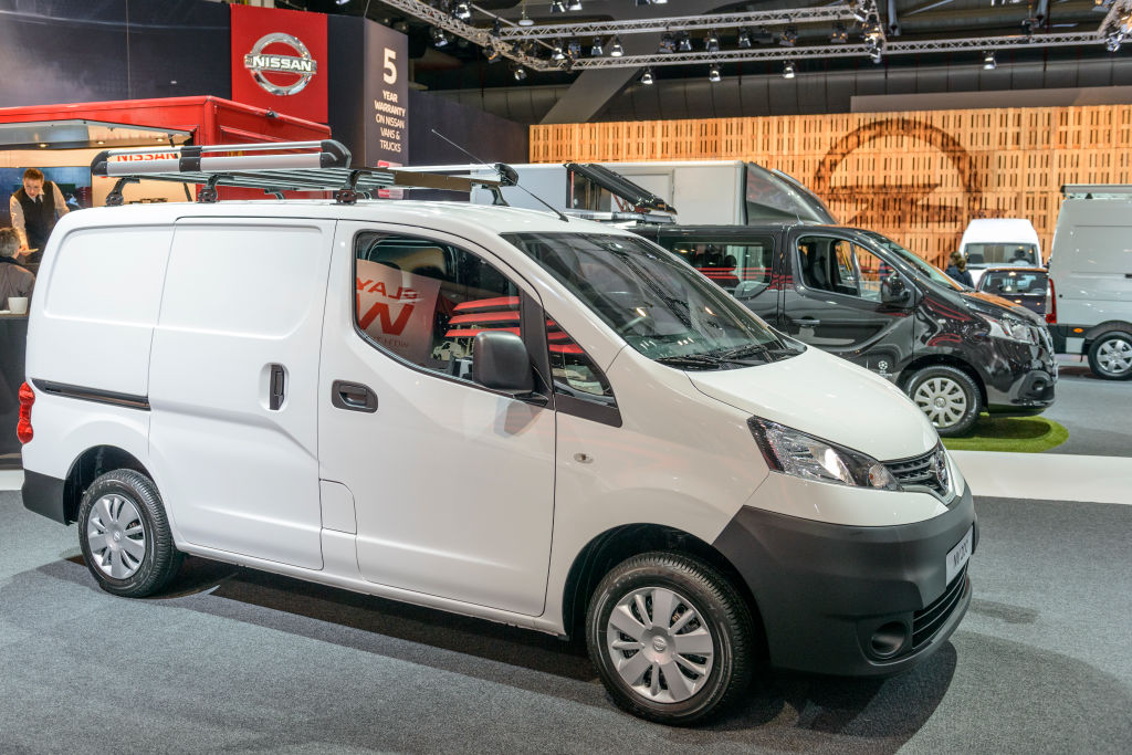 White Nissan NV200 Van