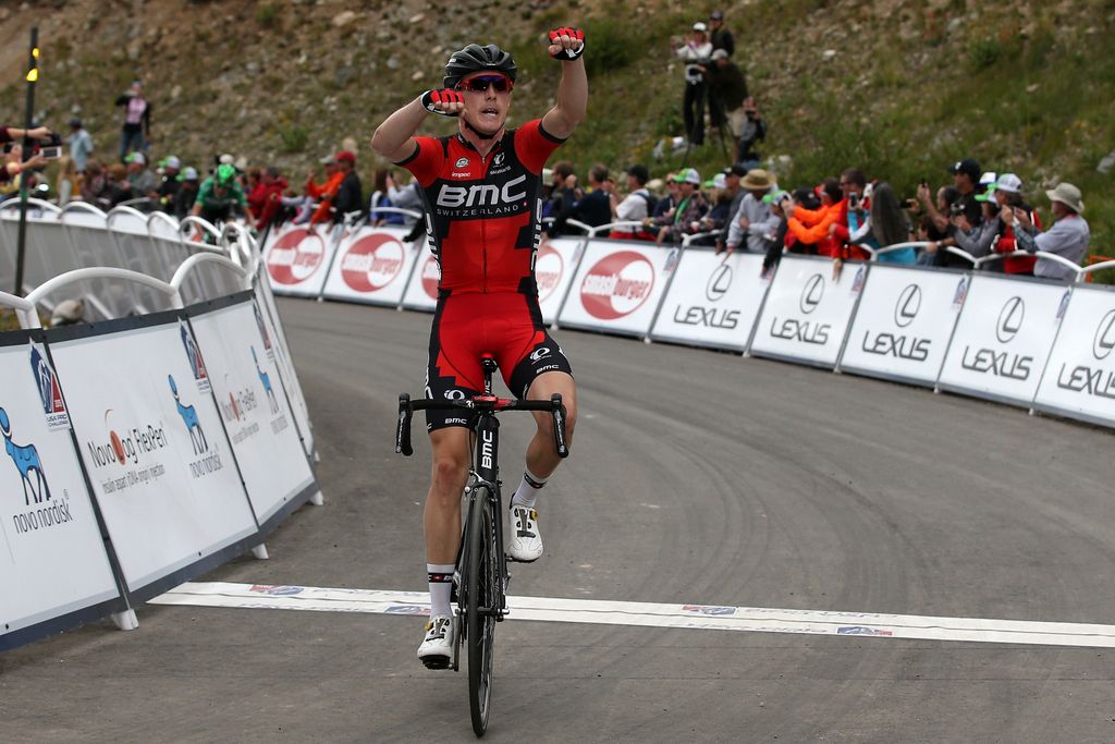 Rohan Dennis was very excited for Brent Bookwalter to take the stage win