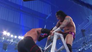 CM Punk and Kane at WrestleMania 25