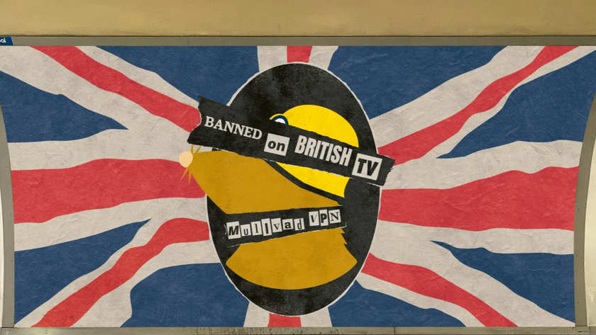 Mullvad VPN add in a London's tube station claiming its anti-surveillance TV add was banned (February 2026)