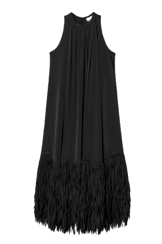 Fringed-Hem Dress