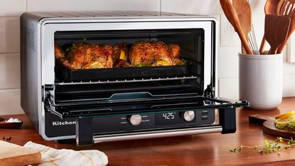 One of the best toaster ovens, a KitchenAid Digital Countertop Oven in a kitchen