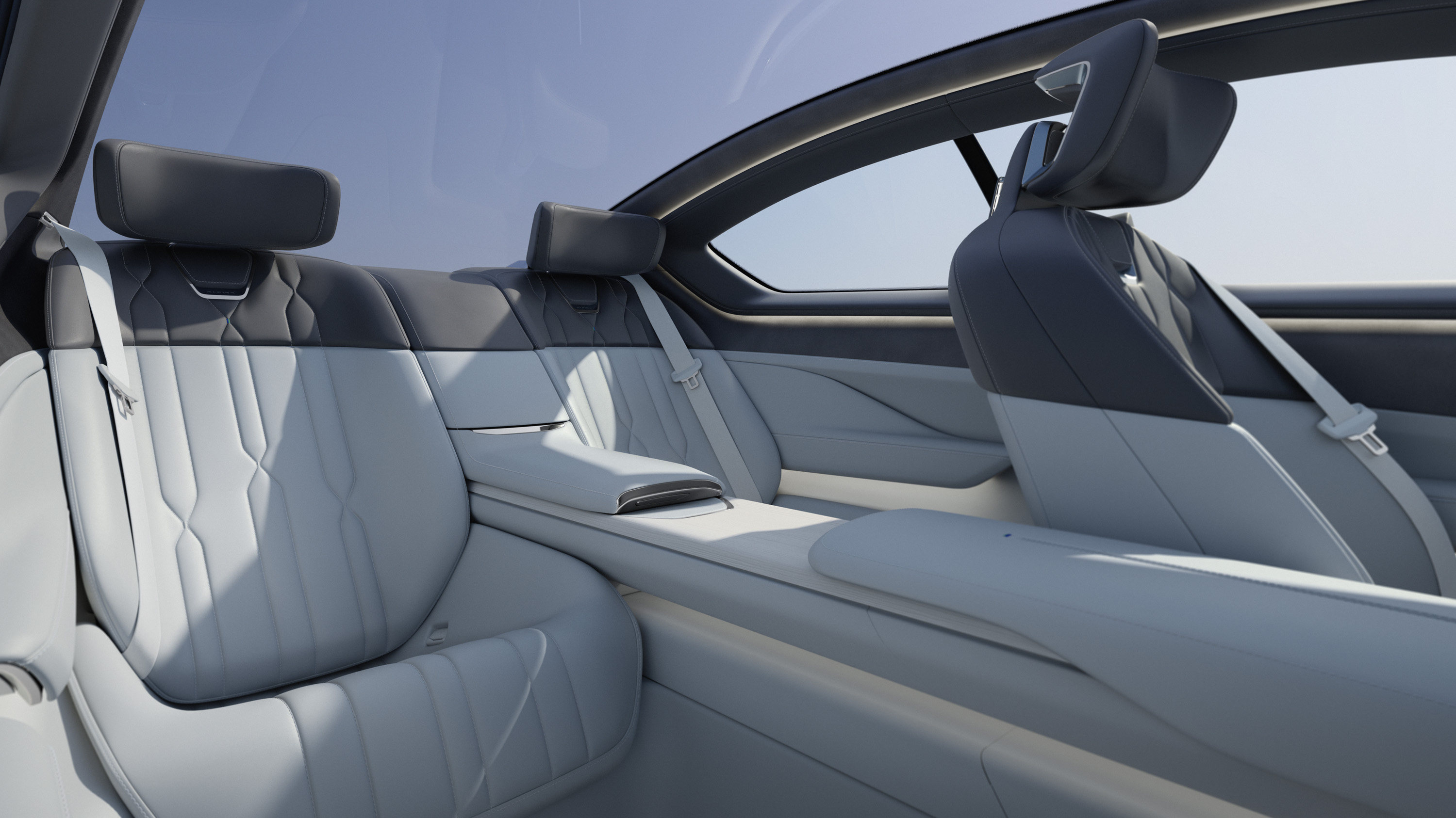 The rear cabin of the Vision BMW Alpina
