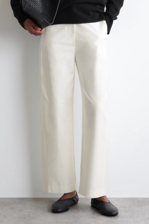 COS, Pima Cotton Barrel-Leg Pants