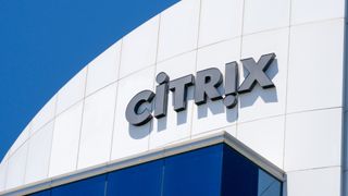 The Citrix logo on an office building